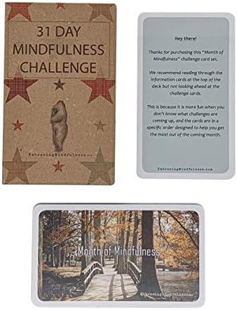 31 Day Mindfulness Challenge Cards  Take One a Day for a Month of Mindfulness  świetny wypełniacz skarpet lub tajemniczy prezent Mikołaja