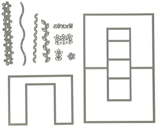 Sizzix 660144 Framelits Die Set, Card, Friends Forever Step-Ups, 23-Pack