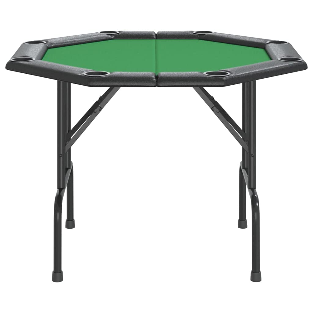 TALCUS Mobili Con Tavolo Pieghevole Poker 8 Giocatori Verde 108x108x75 cm