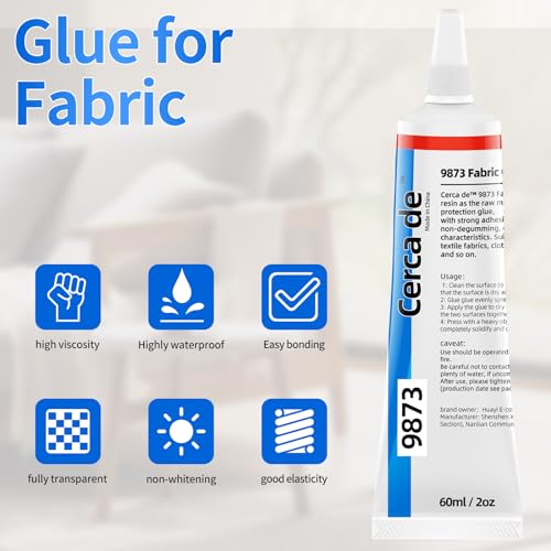 Fabric Glue,Mighty mend Liquid Stitch Fabric Adhesive,Permanent,Clear,Strong, Waterproof for Repair and Patches, Clothes, Clothing Bonding 2oz。 - Image 6