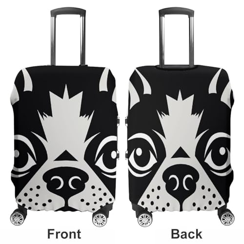 French Bulldog Printed Luggage Cover Protector, Fits 18-32 Inch Luggage3