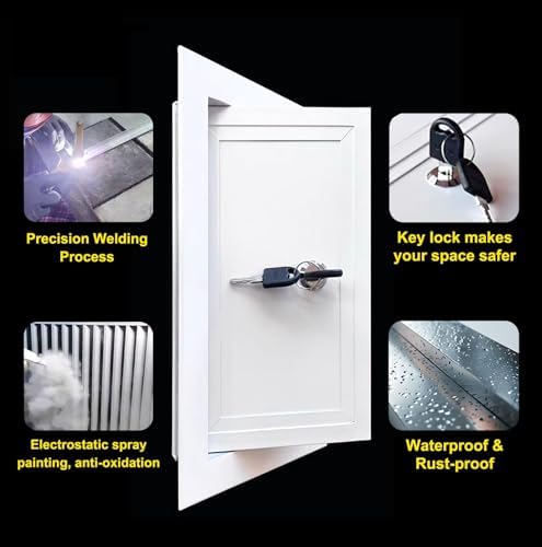Lockable Access Panel for Plumbing & Electrical, Large Drywall Inspection Door, Versatile Service Panel for Easy Access, Durable & Secure Design