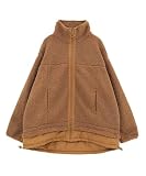 異素材コンビスタンドボアブルゾン キャメル F