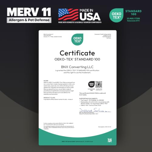 Image of BNX TruFilter 16x20x4 (15.5'' x 19.5'' x 3.63'' Slim Fit) MERV 11 Air Filter 2-Pack - MADE IN USA - Air Conditioner Furnace Filters HVAC AC Furnace Filters for Allergy Dust, Pet, Mold, MPR 1200 FPR 7