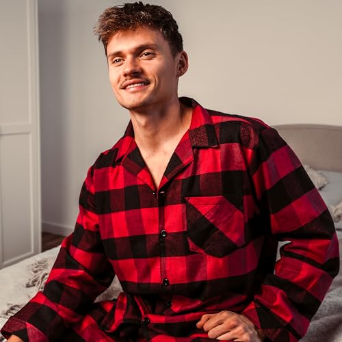 NORTY Flannel Pajamas for Men - Soft and Durable Cotton/Poly Blend - Long-Sleeve Shirt and Pants Pajama Set - Men's Sleepwear3