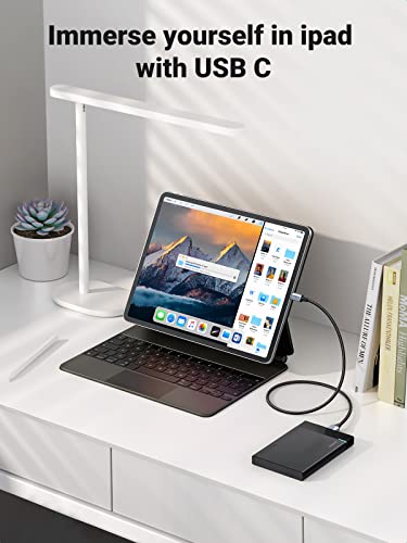 Image of UGREEN 10Gbps Micro 3.0 to USB C Cable Nylon Braided External Hard Drive Cord Data Transfer& Fast Charging Micro B Wire Compatible with Galaxy S5, Seagate, WD, Toshiba, Portable SSD /HDD, Camera, 1M