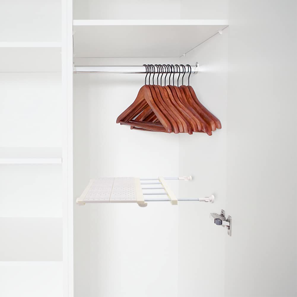 MOVKZACV Estante de almacenamiento extensible para ropa, organizador ajustable, separador de armario capacidad para objetos de 30 kg