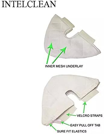 ECOMAID 3 Replacement Triangle Pads Compatible with Shark Euro Pro Pocket Steam Mop S3501, S3601, S3801CO, S3901 with Triangle Mop Head