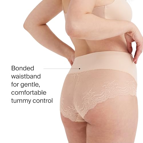 Image of SPANX SPANXsmooth Undie-tectable Lace Hi-Hipster - Comfortable Core Control - Lace Shapewear - No Visible Panty Lines