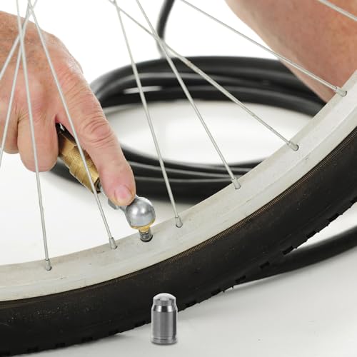 Tapas para válvula de bicicleta GARVALON, 2 piezas, aleación de titanio, universales para bicicletas de montaña y carretera, protectores de polvo para válvulas de aire miniatura 4