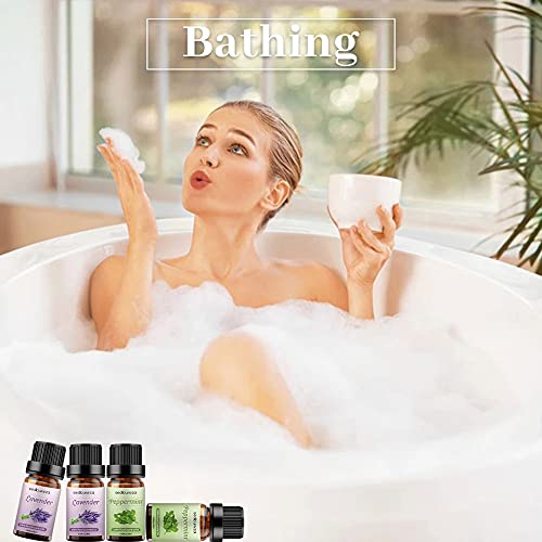 Lavender Essential Oil Peppermint Essential Oils For Aromatherapy, Candle Making, Organic Plant Natrual Lavender Oils Lavender Oils Peppermint Oils - 4Pcs 10Ml Essential Oils Set #TOP5