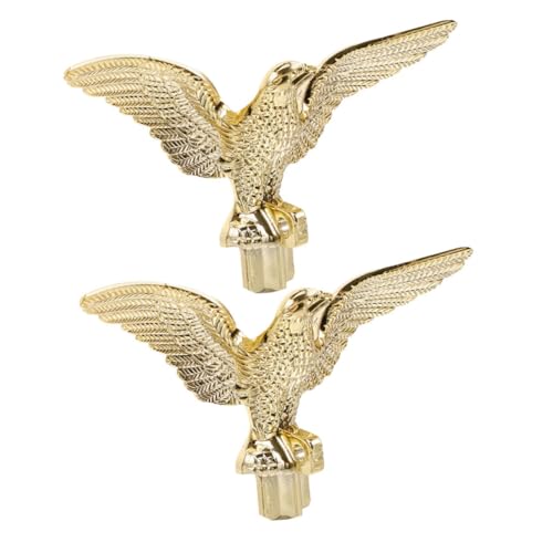 TOYANDONA 2pezzi Puntale Aquila Asta Bandiera Testa D'aquila in Ornamento Per Puntale Sfera Per Asta Della Bandiera Fermaglio Per Da Giardino Testa