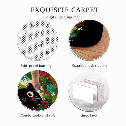 Tapis rectangulaire noir 1,5x2,1m en éponge douce - 8