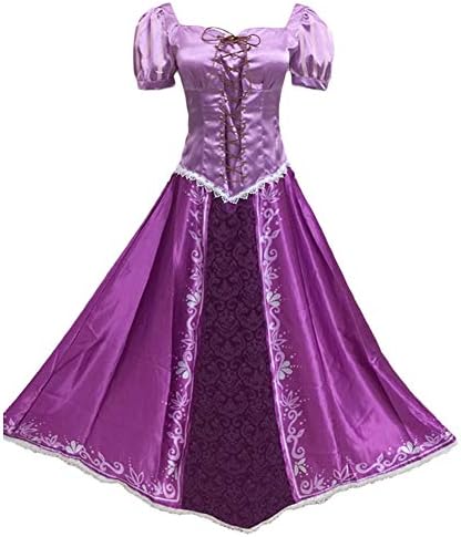 Fanstyle Halloween Costumes Tangled Rapunzel Cosplay Dresses Princess Lepe Purple Dress