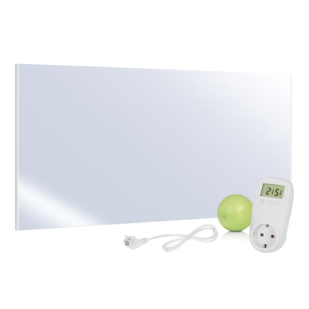 VIESTA H700-SP Panneau de Chauffage Infrarouge Carbon Crystal (dernière technologie) 700 Watts, chauffage mural ultra plat, miroir