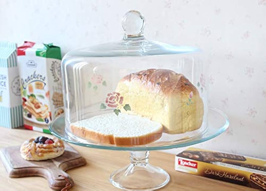 Amazon | マニーローズ ガラス ケーキドーム(L) | マニー