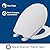 Mayfair Caswell Modern Toilet Seat, Slow Close, Easy Clean, Plastic, Round, White