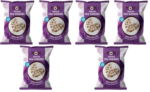 Image of MOM - Meal of the Moment, Premium Raw Makhana (Pack of 6), 100g - Phool Makhana | Lotus Seeds | Plain Foxnuts