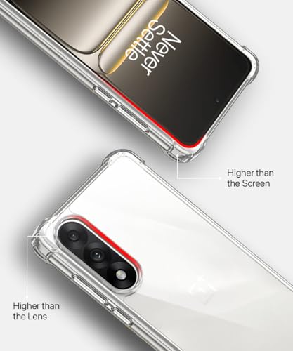 Image of WOW IMAGINE Clear Back Cover Case for 1+ OnePlus Nord 5 | Shockproof Soft TPU Case | Cushioned Edges for Ultimate Protection Back Cover Case - Transparent