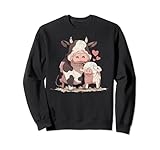 Photo Gallery mucca e maiale amore cuore kawaii animali fattoria amante retrò felpa Photo Gallery mucca e maiale amore cuore kawaii animali fattoria amante retrò felpa