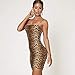Women’s Sexy Leopard Print Bodycon Mini Dress Summer Spaghetti Strap Backless Dress Short Midi Club Cocktail Party Dresses (US, Alpha, Small, Regular, Regular, Leopard)