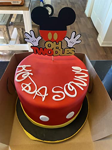 Oh Twodles Mouse Cake Topper 2nd Birthday Party Supplies Cake Decorations Second Birthday Party Theme