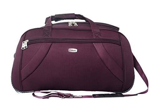 Image of Timus Club Mumbai 55CM /20 inch Cabin Wine Colour 2 Wheel Duffle Trolley Travel Bag for Men /Duffle Bags for Women /Best Waterproof Duffle Bag for Women
