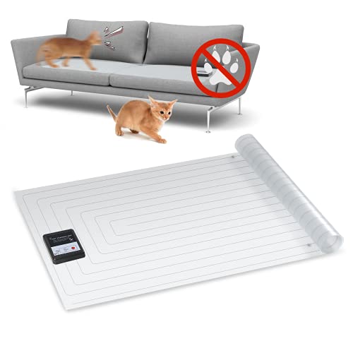 Pet Shock Scat Mat, Pet Training Mat for Dogs Cats, 47"x 18" Shock Pads for Pets with 3 Training Modes, Keep Pets Off Furniture Indoor, Pet Repellent Mat with Removable Battery Box