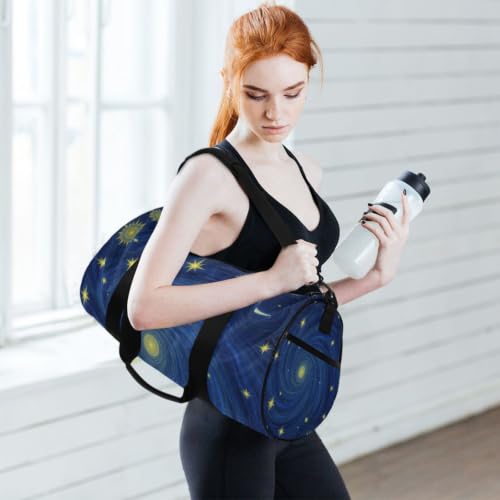 Bolsa de lona para viajes y deportes con estampado original de Noche Estrellada 6