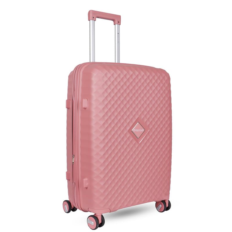 Image of Polo Class Trolley Bag 20 INCH with Vanity Trolley Bag | Polypropylene Material with 360-Degree Rotating Wheels | Number Lock & Securitec Zipper -Pink