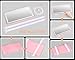 KONCOOL Car Vanity Mirror, Rechargeable Makeup Mirror with 3 Light Modes, 60 LEDs, Dimmable, Clip-on Rear View Sun Visor (Pink)