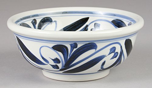 Amazon.co.jp: 江泉窯 砥部焼 玉渕浅鉢 唐草 大 : ホーム＆キッチン