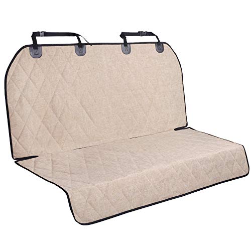 VIVAGLORY Fundas de asiento para perro, funda de asiento trasero para perros, fundas de asiento trasero para perros, protectores de banco para mascotas, funda de asiento trasero con respaldo