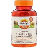 Sundown Naturals Chewable Vitamin C 500 mg 100 Tablets
