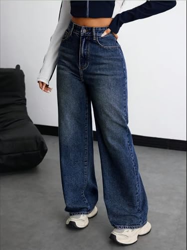 Image of Nifty Women's Denim Stretchable High Waist Baggy Jeans for Women