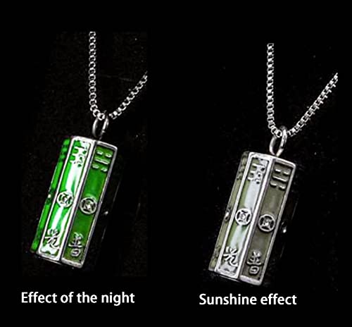 SHOWNICE Ward off Evil Spirits Faith Pendant Unisex Noctilucence Religious Believers Prayer Octagon Eight Character Mantra Necklace2