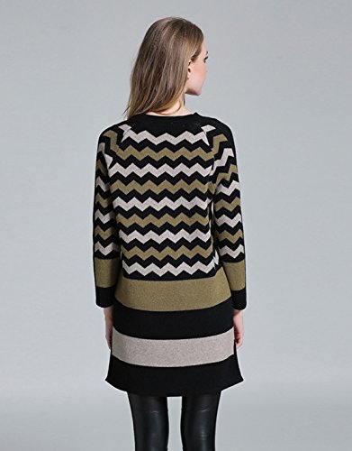 Jupe à rayures stretch YALI motif gris avec taille unique flexible - 2