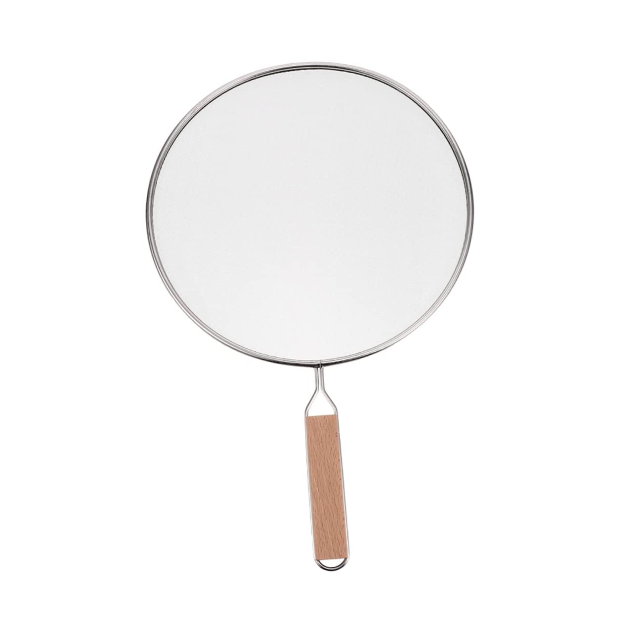 MUCKLILY 1Pc Oil Guard Pan Cover Professional Oil Splash Shield Kitchen Splatter Screen for Frying Pans Handle Keeps Stove Clean