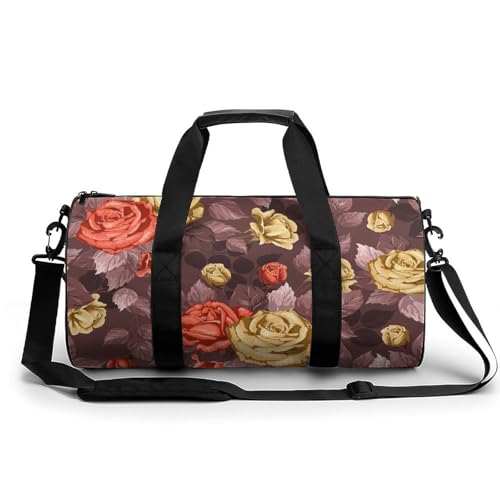 Sac de sport gym rose rouge d'or 45x23x23cm