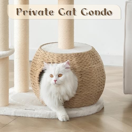 Árbol para gatos moderno de madera 39 pulgadas miniatura 5