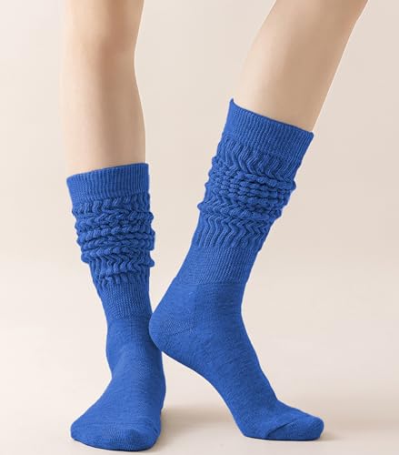Image of Slouchy Socks for Women Stretchy Knee-High Scrunch Socks Soft Long Slouch Boot Socks