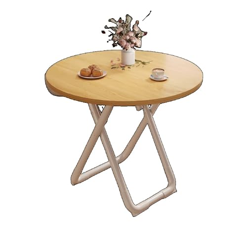 Brfveob �܂肽���݃e�[�u�� �_�C�j���O�e�[�u�� �ۃe�[�u�� �l�p�e�[�u�� �~�` �܂肽���ݎ� �X�`�[���t���[�� ��� �ϋv�� �g�ݗ��ĊȒP ��l��炵 �L�b�`�� �A�E�g�h�A �L�����v �g���s�v �������Ƌ� (60*60*70cm,���E���h,�i�`��