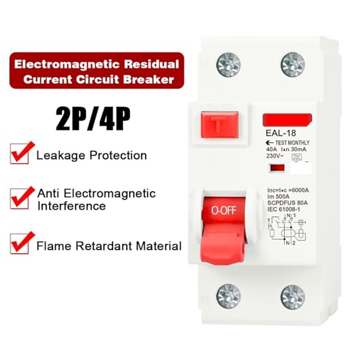 Disjoncteur différentiel type A 100mA protégeant efficacement vos circuits 20A 2P - 5