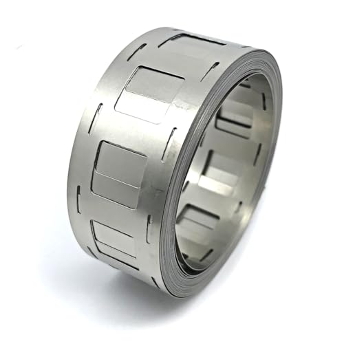 MatchWhiz 2P Nickel Strip 0.15x27mm (16.4ft/roll) Spacing 20.2mm for 18650 Soldering, Li-Po Battery...