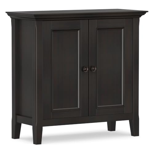 SIMPLIHOME Amherst 32 inch Hickory Brown Cabinet
