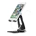 Produktbild MoKo Handy/Tablet Stand, Universal 210 Grad Faltbar Verstellbar Desktop Halter für iPad 10.2"/Air 3/Mini 5, iPhone 11 Pro Max/11 Pro/11, Galaxy Note 10+/Note 10, Google Pixel 4/Pixel 4XL, Schwarz