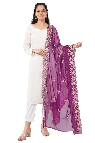 Gold Cutwork Embroidered Shimmer Net Dupatta, Lightweight and Sheer Shawl, Scarf, Wrap