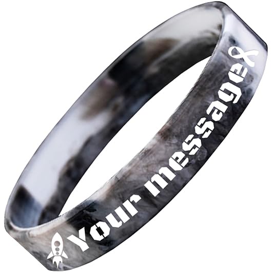 Aokizkdzsw Custom Silicone Wristbands - Personalized Customizable Rubber Bracelets - Customized for text/LOGO, Motivation, Events, Gifts, Support, Awareness