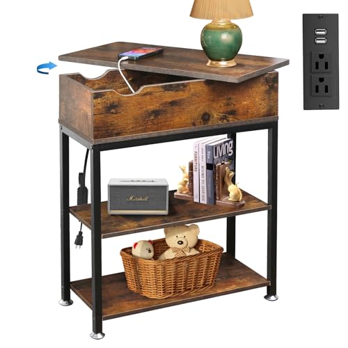 Mesa auxiliar giratoria para el sofa con enchufes para el salon moderno 2