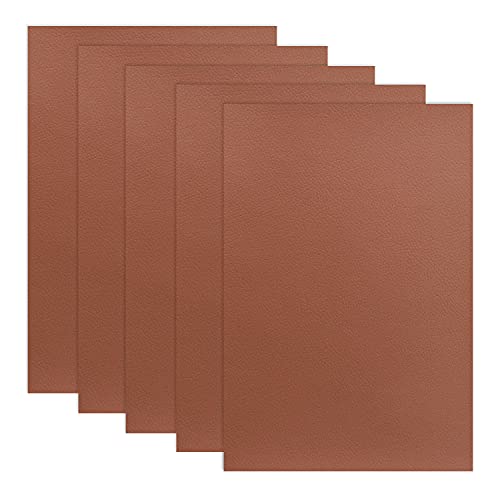 Ancoo 5 Pieces 7.9 x 11.8 Inch PU Leather Repair Patch, Self-Adhesive Couch Patch Leather Repair Kit for Sofas, Furnitures, Car Seats, Couch, Hand Bags and Jackets (Light Brown) Ancoo 5 Pieces 7.9 x 11.8 Inch PU Leather Repair Patch, Self-Adhesive Couch Patch Leather Repair Kit for Sofas, Furnitures, Car Seats, Couch, Hand Bags and Jackets (Light Brown)